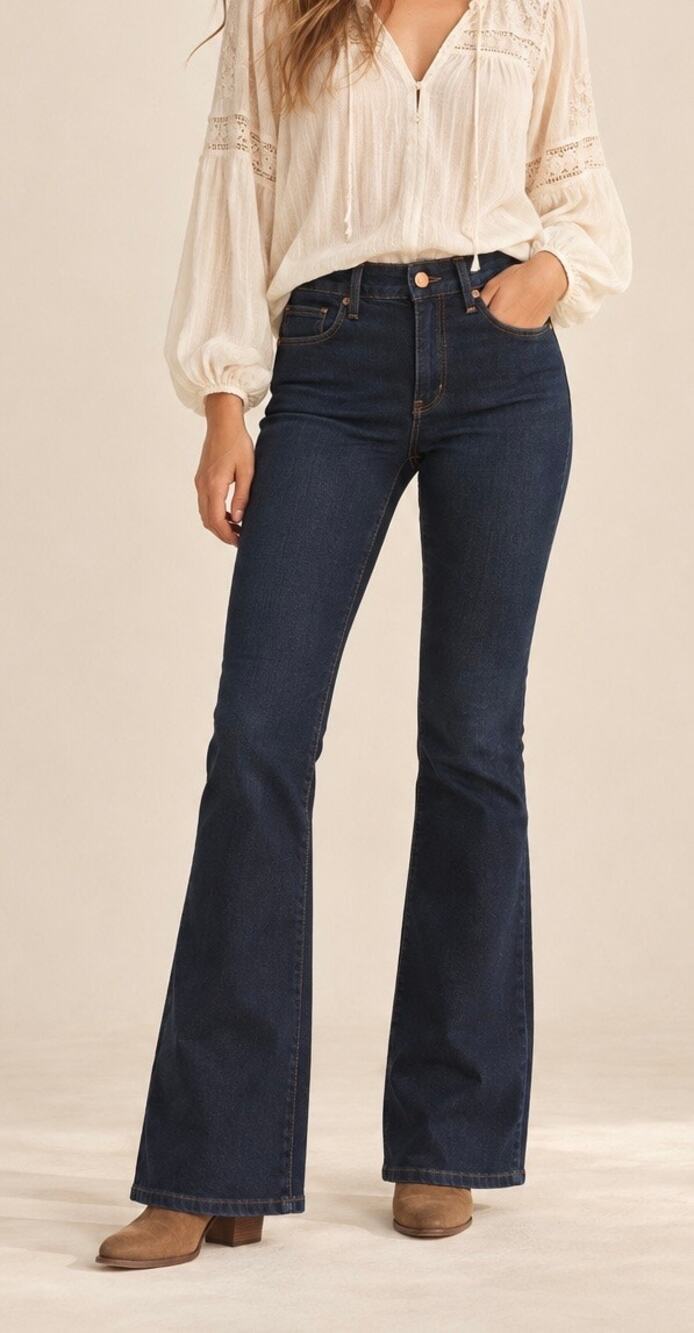 NWT Chip & Pepper Dark Wash Flare Jeans Size 28